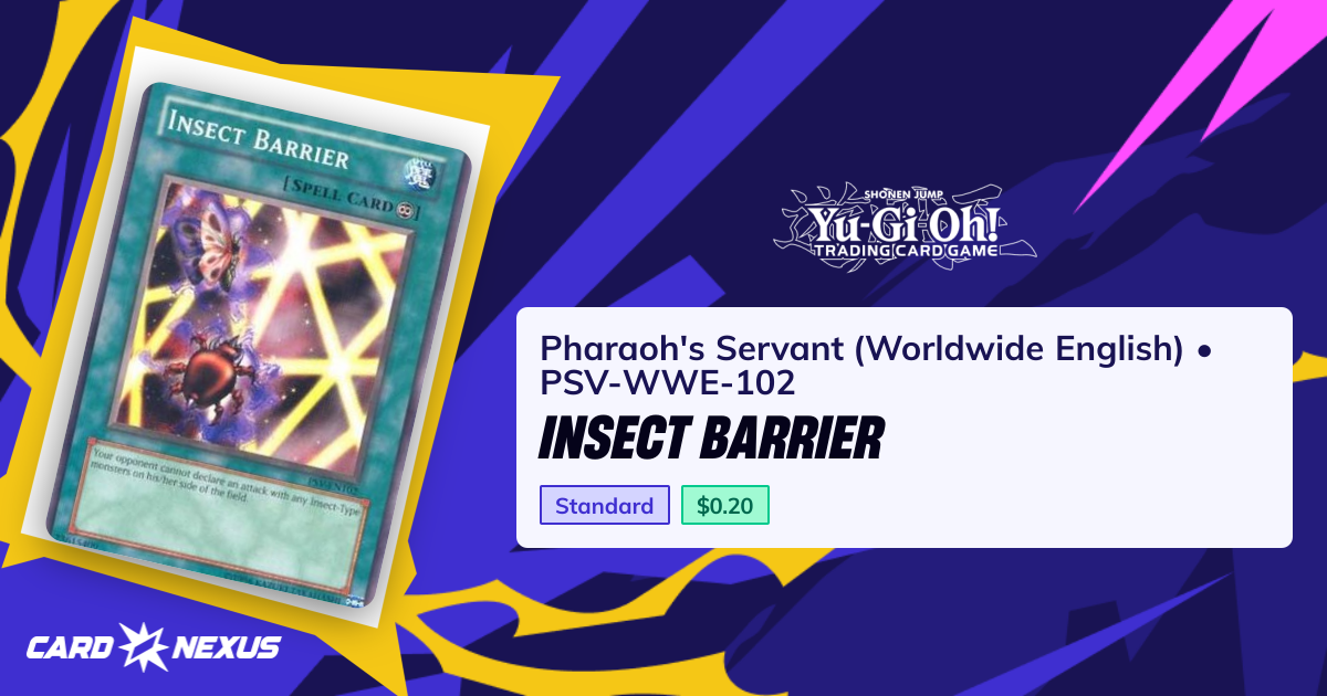 Insect Barrier #PSV-WWE-102 — Pharaoh's Servant (Worldwide English)