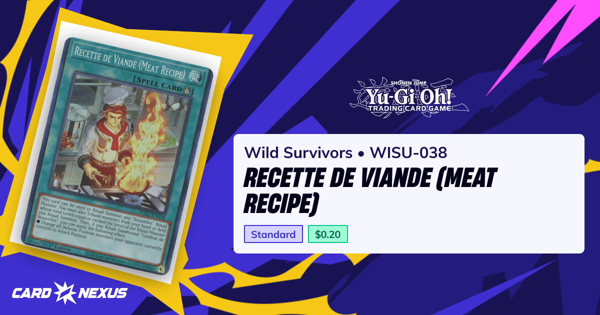 Recette de Viande (Meat Recipe) #WISU-038 — Wild Survivors
