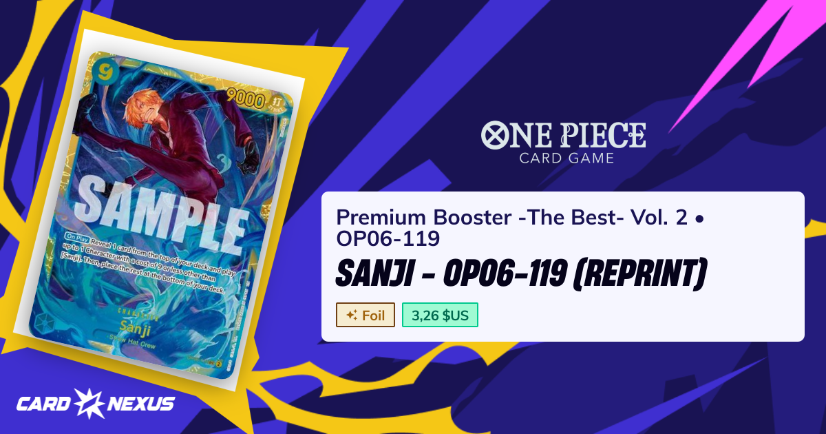 Sanji (OP06-119) #OP06-119 — Premium Booster -The Best- Vol. 2