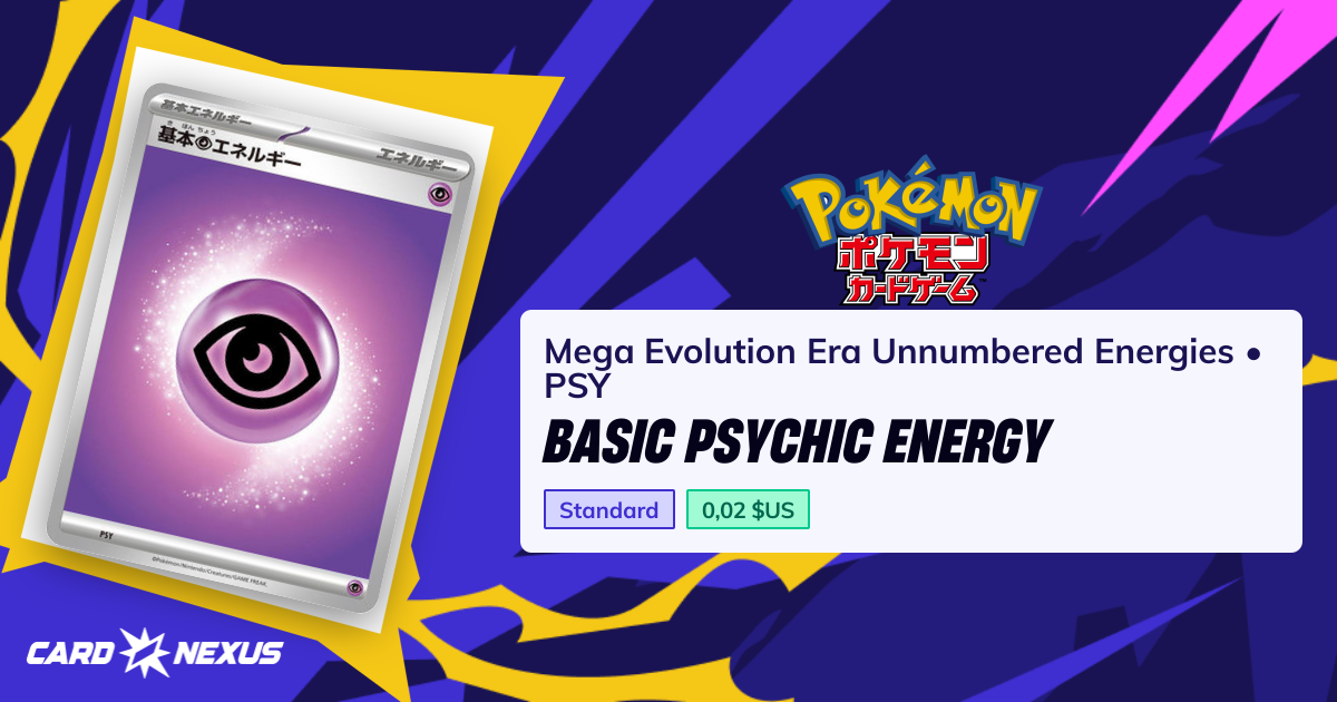 Basic Psychic Energy #PSY — Mega Evolution Era Unnumbered Energies