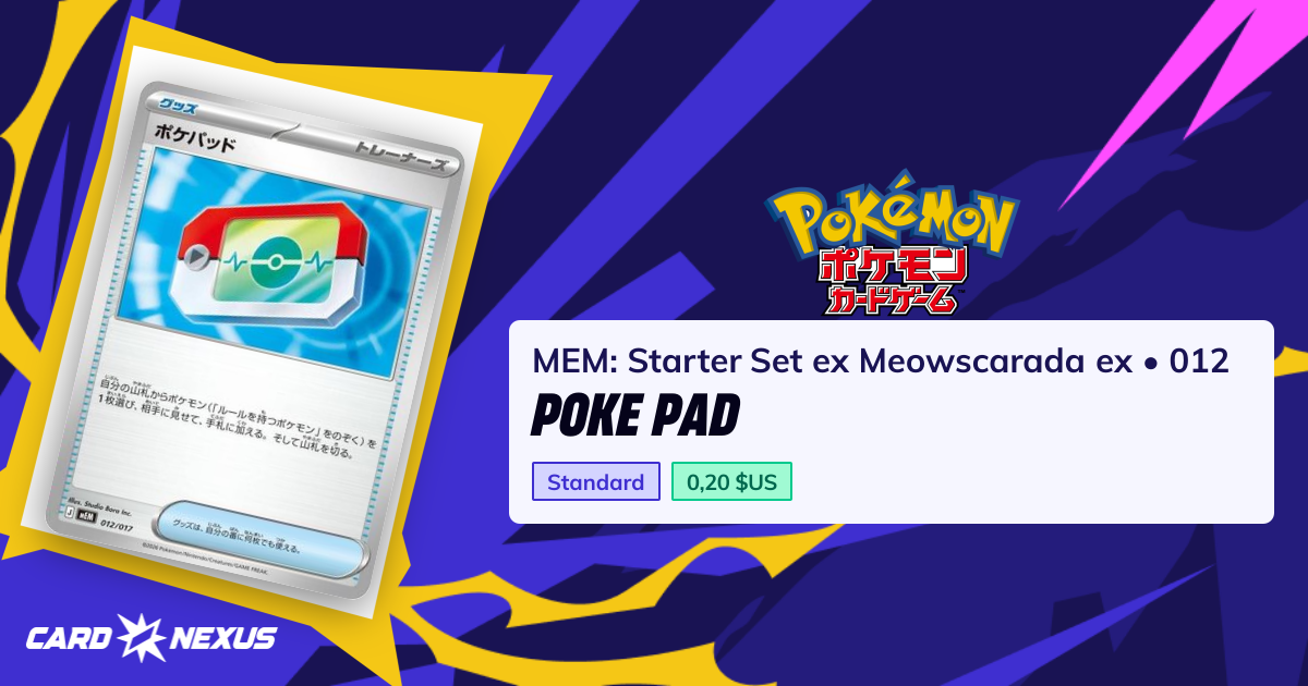 Poké Registre #012 — MEM: Starter Set ex Meowscarada ex
