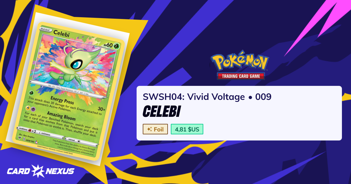 Celebi #009 — SWSH04: Vivid Voltage