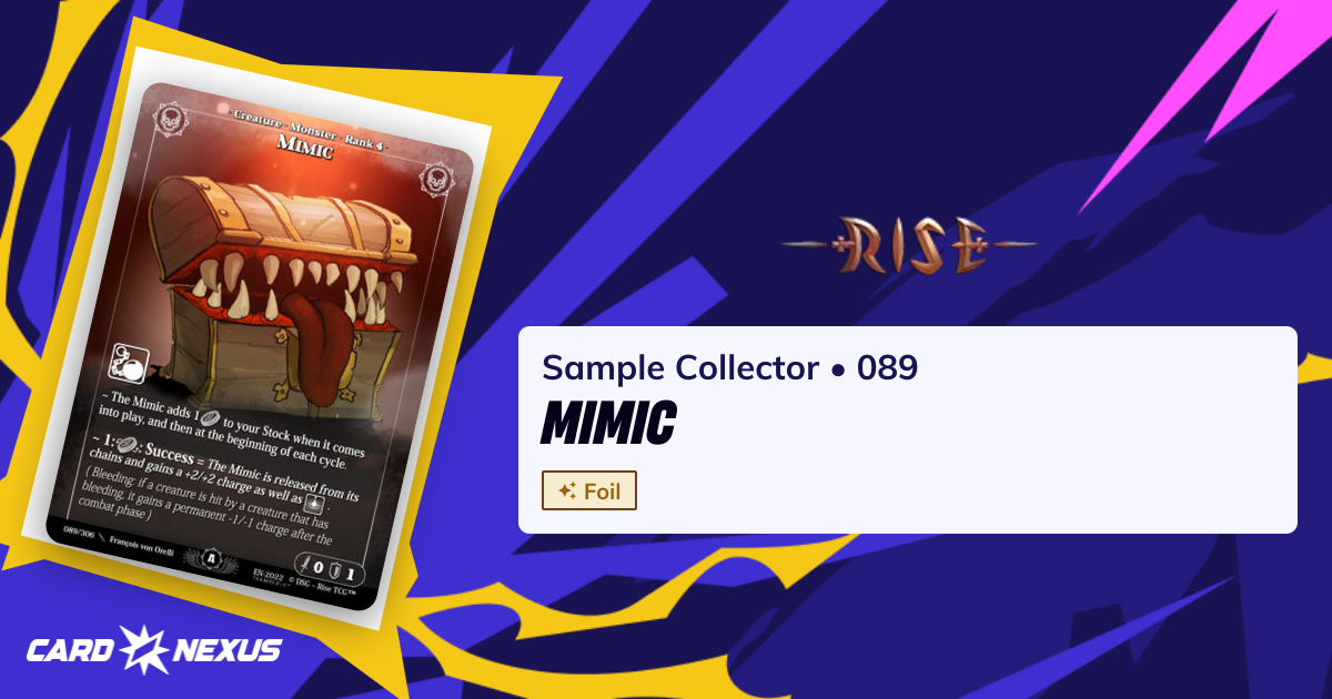 Mimic #089 — Sample Collector